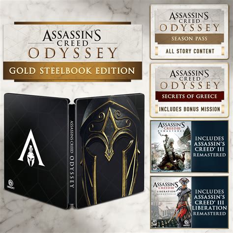 assassin's creed odyssey steel box|Assassin's Creed Odyssey Gold Steelbook Edition.